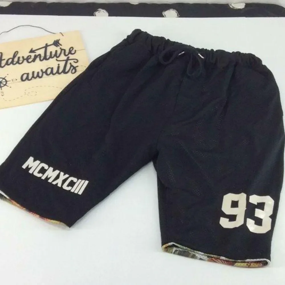8ighth dstrkt Hawaiian gym set reversible shorts boys‎ medium